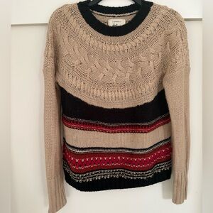 Cotton On Tan and Black Knit Sweater